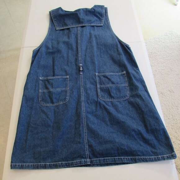 Haiks Vintage Jumper Dress XL Sailor Collar Boat Anchor Buttons Nautical Coastal - Picture 8 of 16